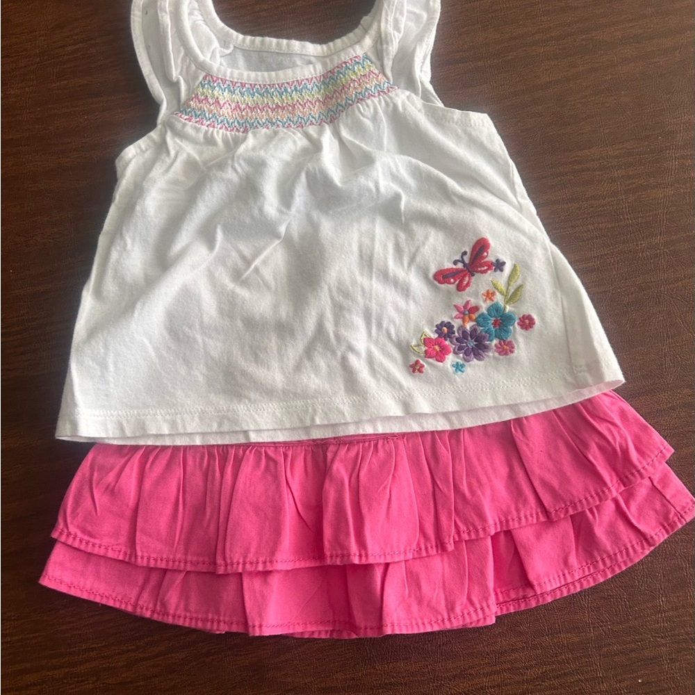 1989 Place White and Pink Kids Tank Top Set